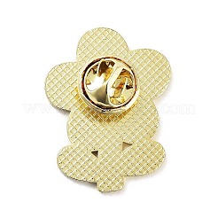 金合金のブローチ  エナメルピン  花  30x23x1.5mm&nbsp;JEWB-C032-03D-G