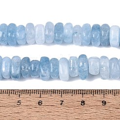 染色された天然水晶ビーズ連売り  ナゲット  ヒシビーズ  ライトスカイブルー  6~13x6~13x3~6mm  穴：1~1.2mm  約80~86個/連  14.37~15.75インチ（36.5~40cm）&nbsp;G-N359-16A-05