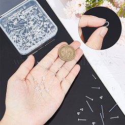 シリコンとプラスチックのイヤリングポストスリーブとイヤーナット284種類7個。  アンチセンシティブ イヤリング ピン カバー プロテクター リテイナー  透明  4~21x1~4x1~4mm  穴：0.5~1mm&nbsp;FIND-NB0004-60