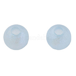 レインボー虹色メッキアクリルビーズ  キラキラビーズ  ラウンド  ミックスカラー  5.5x5mm  穴：1.8mm  約4800個/500g&nbsp;MACR-N006-16D-B01