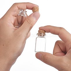 ガラスの瓶のガラスびん  鉄ネジアイピンベイルペグとジュートより糸付き  ミックスカラー  18~40x10~22mm&nbsp;AJEW-YW0001-01