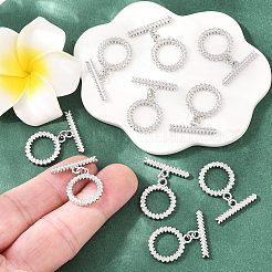 シェグレース真鍮マンテル  リング  カドミウムフリー＆ニッケルフリー＆鉛フリー  プラチナメッキ  24~25mm  穴：1.2mm&nbsp;XGR0124P-135P