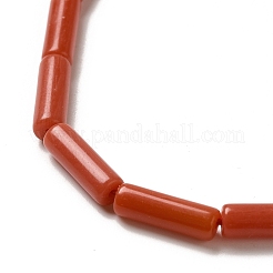 合成サンゴビーズ連売り  コラム  13.5~14x4~4.5mm  穴：1.2mm  約28個/連  15.16''（38.5センチメートル）&nbsp;G-D464-42