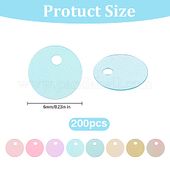 PVCスパンコール/スパンコールペンダント2400個  フラットラウンド  ミックスカラー  6mm&nbsp;FIND-HY0005-24C