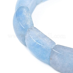 天然水晶クリスタルビーズストレッチブレスレット女性男性用  竹  染め  内径：2-3/8インチ（6.15cm）  ビーズ：10.5~11x16.5~17.5x6.5~7mm&nbsp;BJEW-C097-02A-22