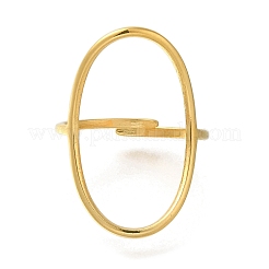 イオンプレーティング（IP）304ステンレススチールリング（女性用）  18KGP本金メッキ  25mm  内径：16.7mm&nbsp;RJEW-U017-34G