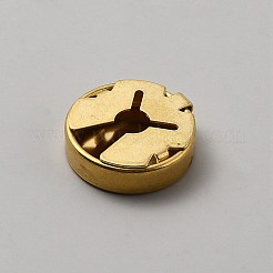 フラットラウンドい真鍮ボタンカバーのセッティング  リベット隠しキャップのセッティング  生（メッキなし）  20x6mm  トレイのサイズ：20mm&nbsp;BUTT-WH0030-73A