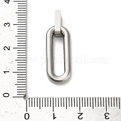 304ステンレスペンダント  変色防止  楕円形のチャーム  ステンレス鋼色  23.5x9.5x2.5mm  穴：3x8mm&nbsp;STAS-Z126-06P