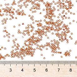 TOHOラウンドシードビーズ  日本製シードビーズ  （シルバーの裏地付きバーントオレンジ2208)個  15/0  1.5mm  穴：0.7mm  約3000PCS /ボトル  10 G /ボトル&nbsp;SEED-JPTR15-2208