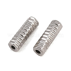 304ステンレスチューブビーズ  ステンレス鋼色  6x2mm  穴：0.5~1mm&nbsp;SA-CBA098D-08B-P