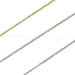 9プライマカロンカラーメタリックコード  ジュエリー作りのための  ラウンド  カラフル  0.6mm  約37.18ヤード（34m）/ロール&nbsp;MCOR-CJ0001-03D-03