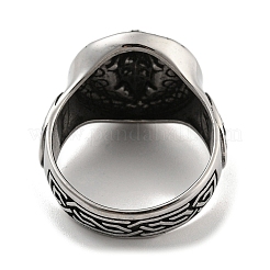 304ステンレスリング  スカル  内径：19mm&nbsp;RJEW-B055-04AS-11