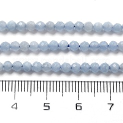天然アンジェライトビーズ連売り  多面カット  ラウンド  3mm  穴：0.8mm  約128個/連  14.96''（38センチメートル）&nbsp;G-G161-A05-05