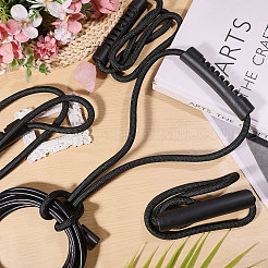 ABSとポリエステルラテックス製の頑丈な収納ストラップ  ブラック  874x21.5mm&nbsp;AJEW-WH0596-858A