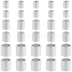 110 個 3 スタイル 925 スターリングシルバービーズ  コラム  スウェード生地シルバー磨きクロス1枚付  銀  1~2x1.5〜mm  穴：0.6~1.5mm&nbsp;STER-BBC0009-47