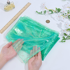 3mのポリエステル生地  服装アクセサリー  アクアマリン  1500x0.1mm&nbsp;DIY-PH0033-19