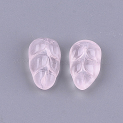透明スプレー塗装ガラスペンダント  ブドウ  ピンク  18x10.5x6mm  穴：1mm&nbsp;X-GLAA-S183-16A