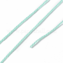 ラウンドワックスドポリエステルコード  ツイストコード  アクアマリン  1mm  約49.21ヤード（45m）/ロール&nbsp;YC-C001-01A-34