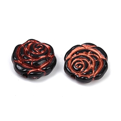 不透明アクリルビーズ  赤色のエンレース  花  13x14x5mm  穴：1.6mm  約38個/20g&nbsp;X1-OACR-P029-14A-01