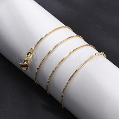女性用真鍮ベネチアンチェーンネックレス  長持ちメッキ  18KGP本金メッキ  17.72インチ（45cm）&nbsp;NJEW-G160-17G