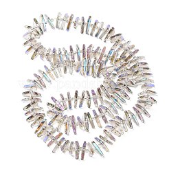 電気メッキガラスビーズセット  三角形  パープル  9x15.5~16x2.8~3mm  穴：1mm  約119~131個/連  24.21''~24.41''（61.5~62センチメートル）&nbsp;GLAA-K061-04A-HR01