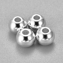 304ステンレススチールビーズ  ラウンド  銀  6x5mm  穴：2mm&nbsp;STAS-H400-6mm-45S