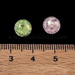 クリアクラックアクリルビーズ  ラウンド  ABカラーメッキ  ミックスカラー  8mm  穴：2.2mm  約1800個/500g&nbsp;AC-CBA4496-05A