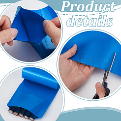 PVCケーブルスリーブ  熱収縮チューブ 絶縁 滑り止め 防水  ドジャーブルー  100x0.2mm  5 m /ロール&nbsp;DIY-WH0504-700