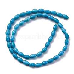 合成ハウライトビーズ連売り  ライス  染め  8x5mm  穴：1.2mm  約50個/連  16.14インチ（41cm）&nbsp;G-F783-B01-01