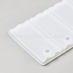 シリコンペンダントモールド  長方形  ホワイト  83x186.5x7mm&nbsp;SIMO-WH0002-08B