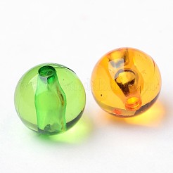 混合丸い透明なアクリルビーズ  直径約8mm  穴：2mm&nbsp;X-PL572Y
