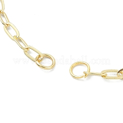 2.5mmの真鍮ペーパークリップチェーンブレスレットの作り方  304ステンレススチール留め具付き  ゴールドカラー  6.30インチ（16cm）&nbsp;AJEW-JB01601-01
