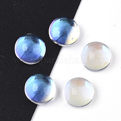 クリアガラスカボション  ABカラーメッキ  半円/ドーム  クリアAB  6x3mm&nbsp;EGLA-N004-03D-01