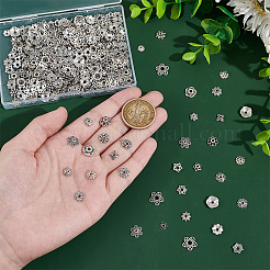 320 個 16 スタイル チベット スタイル合金ビーズ キャップ  アンティークシルバー  6~10.7x1.5~3mm  穴：1~2mm  20個/スタイル&nbsp;FIND-UN0015-70