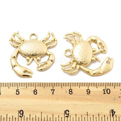 真鍮チャーム  カドミウムフリー＆ニッケルフリー＆鉛フリー  カニ  18KGP本金メッキ  31x28.5x3.5mm  穴：3mm&nbsp;KK-B134-09G