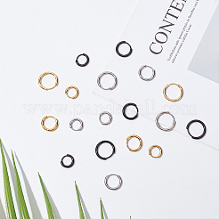 18個、3サイズ、3色、真鍮製ハギーフープピアス（女性用）  ミックスカラー  9~13.5x1.5mm  ピン：0.8mm  2個/カラー&nbsp;EJEW-AN0003-25