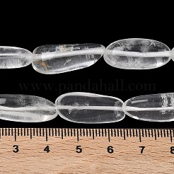 天然石クオーツクリスタルビーズ連売り  水晶  ナゲット  タンブルストーン  ナゲット  21~28x8~10x6~9mm  穴：0.7~0.8mm  約15~16個/連  15.35~16.54''（39~42センチメートル）&nbsp;G-L650-D02-03