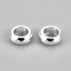304ステンレススチールスペーサービーズ  リング  銀  5x2mm  穴：3mm&nbsp;STAS-D448-033S