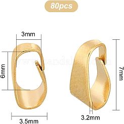 304ステンレススチールスナップオンベイル  ビーズコンテナ付  ゴールドカラー  7x3.5x3.2mm  穴：6x3mm  約80個/箱&nbsp;STAS-UN0001-69G