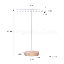 鉄製ネックレスディスプレイスタンド  木造の地下室あり  アンティークホワイト  29x13.5x40cm&nbsp;PW-WG00792-01