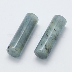 天然石ラブラドライトビーズ  ドリルなし/穴なしビーズ  コラム  35x11mm&nbsp;G-G760-L01