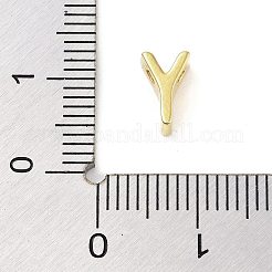 304ステンレスペンダント  24KGP本金メッキ  文字y  8x5.5x4mm  穴：1.6mm&nbsp;STAS-S137-01G-Y