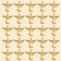 40個の合金ペンダント  エンジェルチャーム  ゴールドカラー  20x20mm&nbsp;FIND-SC0016-63