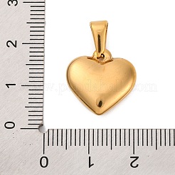 304ステンレスペンダント  ブラックレターのハート  ゴールドカラー  文字h  16x16x4.5mm  穴：7x3mm&nbsp;STAS-P278-01H-G-1