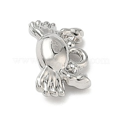 合金チャーム  プラチナ  カニ  9x14x4.5mm  穴：1.6mm&nbsp;FIND-Z101-04P-04