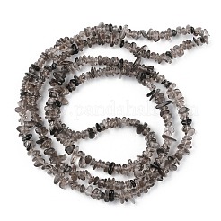 天然氷オブシディアンビーズ連売り  チップ  1.5~4.5x3~13x2.5~8mm  穴：0.6mm  30.94~31.97インチ（78.6~81.2cm）&nbsp;G-G0003-B03