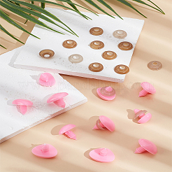 68 セット 3 スタイル 三角形 プラスチック クラフト 安全 ネジ ノーズ  シム付き  人形作り用品  パールピンク  15~20x12~20.5mm&nbsp;DOLL-LP0001-06