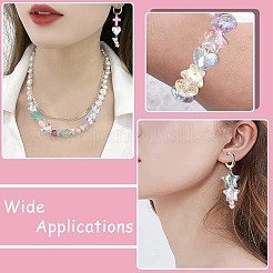 70個14スタイルの透明アクリルビーズ  多面カット  ハート/スター  ミックスカラー  17~18.5x18.5~19.5x12mm  穴：2.3~2.4mm  5個/スタイル&nbsp;MACR-CJ0002-08