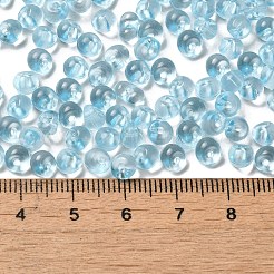 透明なアクリルビーズ  トップ掘削  丸い鈴丸ビーズ  ライトスカイブルー  5.5x5x4mm  穴：1.2mm  約8333個/セット&nbsp;MACR-K359-02H