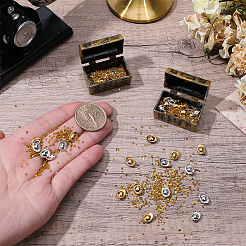 ドールハウス用合金おもちゃセット  ミニボックスを含む  模造金塊  ゴールデン＆シルバー  7x9.5x4mm&nbsp;AJEW-WH0410-185A